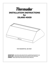 Thermador ISLAND HOOD Instrucciones Para La Instalación