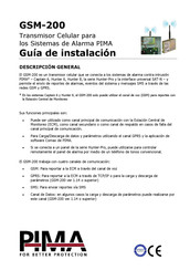 Pima GSM-200 Guia De Instalacion