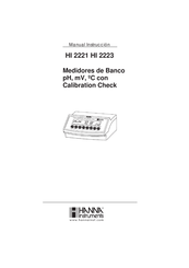 Hanna Instruments HI 2221 Manual De Instrucciones