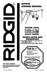 RIDGID AC9940 Manual Del Usaurio