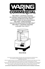 Waring Commercial PRO PREP WCG75E/K Manual Del Usaurio