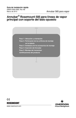 Emerson Rosemount Annubar 585 Guía De Instalación Rápida
