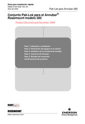 Emerson Rosemount Annubar 285 Guía Para Instalación Rápida