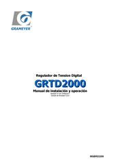 Grameyer GRTD2000 Manual De Instalación Y Operación