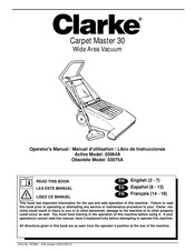 Clarke Carpet Master 30 Libro De Instrucciones