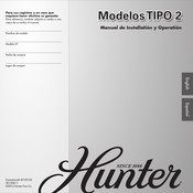 Hunter TIPO  2 Manual De Instalación Y Operaciones