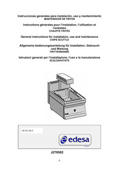 Edesa SCFE-40 E Instrucciones Generales Para Instalación, Uso Y Mantenimiento