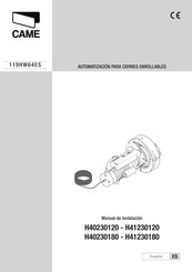 CAME H40230120 Manual De Instalación