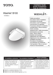 Toto Washlet B100 Guia De Instalacion