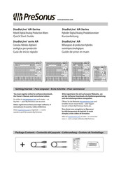 Presonus StudioLive AR Serie Guia De Inicio Rapido