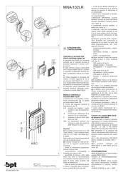 Bpt MNA/102LR Instrucciones Para La Instalación