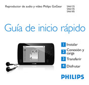 Philips GoGear SA6185 Guia De Inicio Rapido