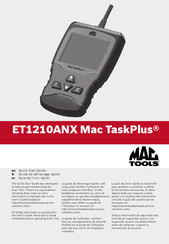 MAC TOOLS TaskPlus ET1210ANX Guia De Inicio Rapido