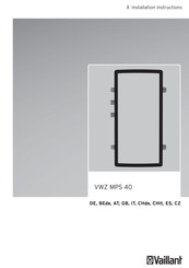 Vaillant VWZ MPS 40 Manual Del Usaurio