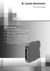 Leuze electronic MSI-FB-PB-100 Manual Del Usuario