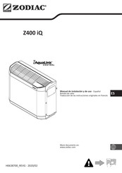 Zodiac Z400 IQ Manual De Instalación Y De Uso