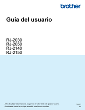 Brother RJ-2050 Guia Del Usuario