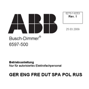 ABB Busch-Dimmer 6597-500 Manual De Instrucciones