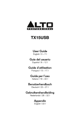 Alto Professional TX15USB Guia Del Usuario