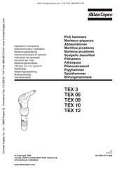 Atlas Copco TEX 09 Instrucciones Para El Operario