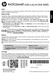 HP PHOTOSMART 6520 Serie Manual De Instrucciones