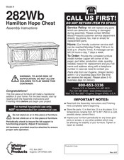 Whittier Wood Furniture 282Wb Instrucciones De Montaje