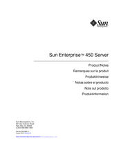 Sun Ultra Enterprise 450 Notas Sobre El Producto