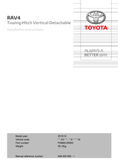 Toyota PW960-0R002 Instrucciones De Montaje