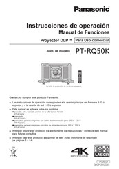 Panasonic PT-RQ50K Instrucciones De Operación