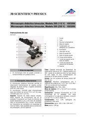 3B SCIENTIFIC PHYSICS 1003269 Instrucciones De Uso