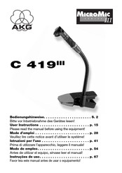 AKG MicroMic III Serie Modo De Empleo