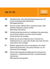 OBO Bettermann GE 2V VO Instrucciones De Montaje
