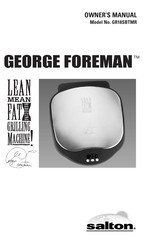 Salton GEORGE FOREMAN GR18SBTMR Manual Del Usaurio