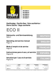 HEBU medical HB 8880-S Instrucciones Para El Uso Y El Servicio