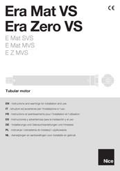 Nice E Z MVS Instrucciones Y Advertencias Para La Instalación Y El Uso