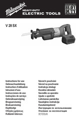 Milwaukee V 28 SX Instrucciones De Uso