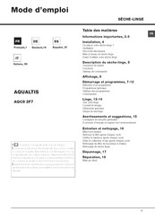 Hotpoint Ariston AQUALTIS AQC8 2F7 Manual Del Usaurio