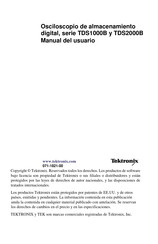 Tektronix TDS1000B Serie Manual Del Usuario