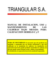 Triangular F17 Manual De Instalación, Uso Y Mantenimiento