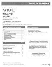 Vive Comfort TP-N-751 Manual De Instalación