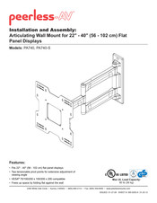 peerless-AV PA740-S Instalación Y Ensamblaje