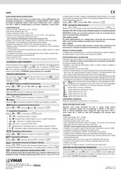 Vimar 02906 Guida Rapida Installatore/Utente