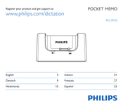 Philips POCKET MEMO ACC8120 Manual De Instrucciones