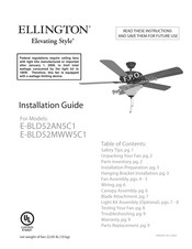 Ellington Elevating Style E-BLD52MWW5C1 Guia De Instalacion