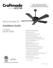 Craftmade Riata Grande 70 Guia De Instalacion