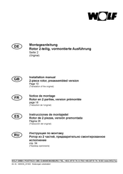 Wolf RWT Instrucciones De Montaje