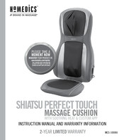 HoMedics SHIATSU PERFECT TOUCH MCS-1000HJ Manual Del Usuario