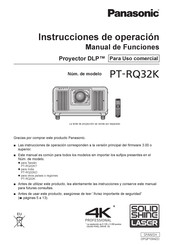 Panasonic PT-RQ32K Instrucciones De Operación