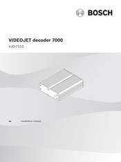 Bosch VIDEOJET decoder 7000 Manual De Instalación