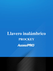 AccessPRO PROKEYPADW Manual De Instrucciones